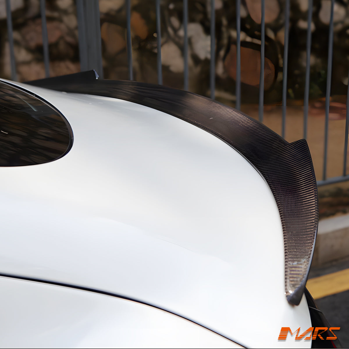 Revozport Style Carbon Fibre Rear trunk boot lip Spoiler Wing for Tesla Model 3 2019-2023