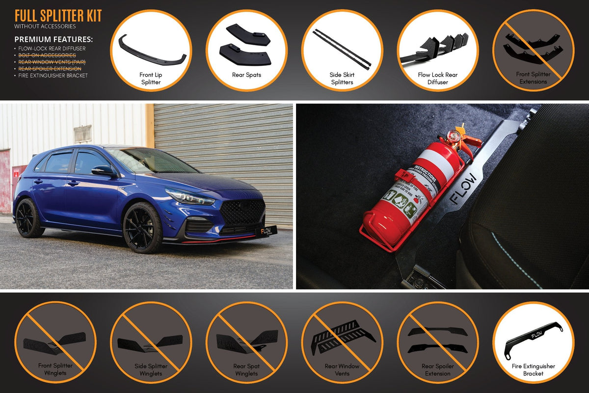 i30 N Line Hatch PD (2018-2023) Full Splitter Lip Set