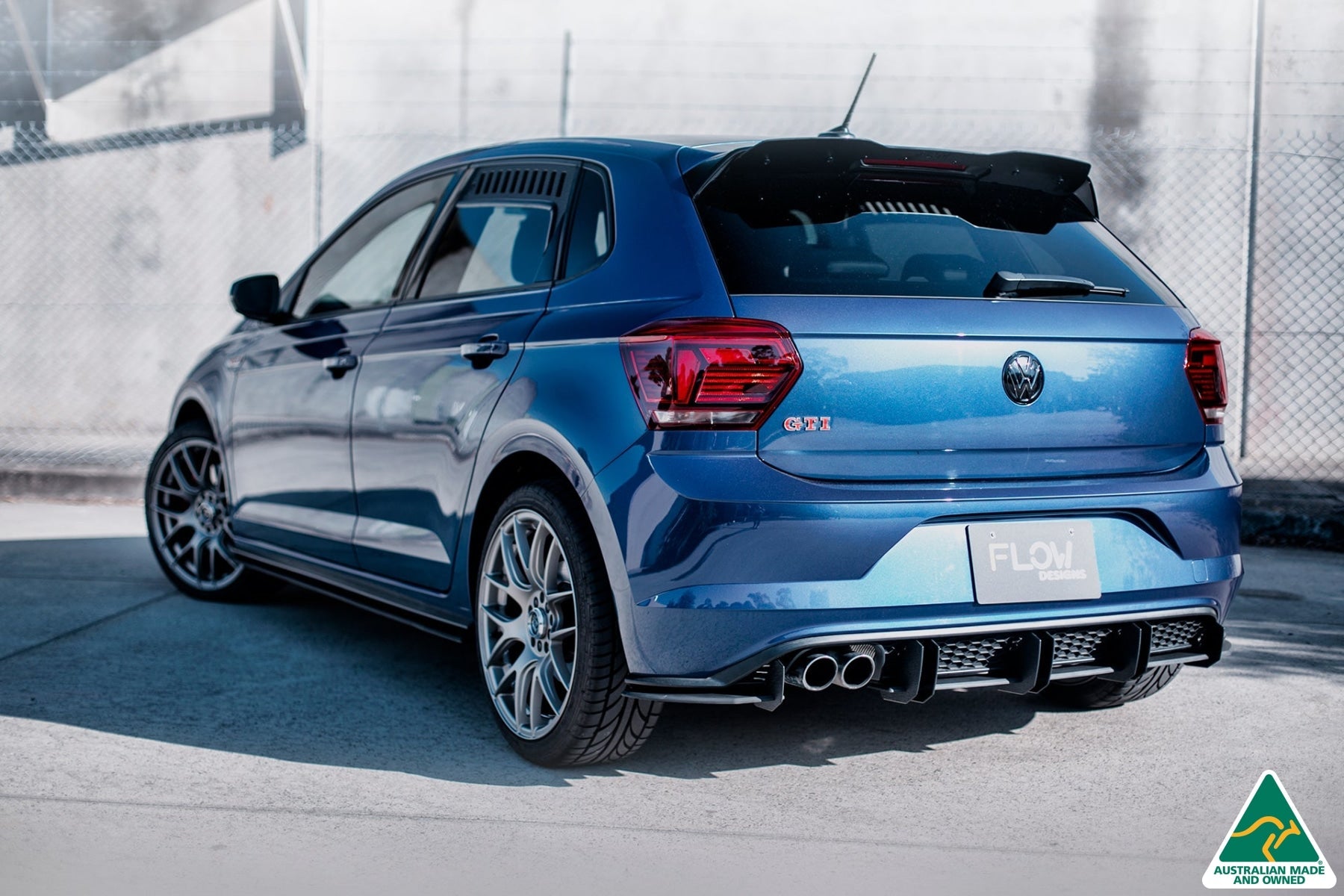 DISCONTINUED SANDED MATTE FINISH - AW Polo GTI Flow-Lock Rear Diffuser