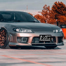 JDM S15 AERO Style Front Bumper & Fog Light Covers For 1999-2002 Nissan 200SX S15