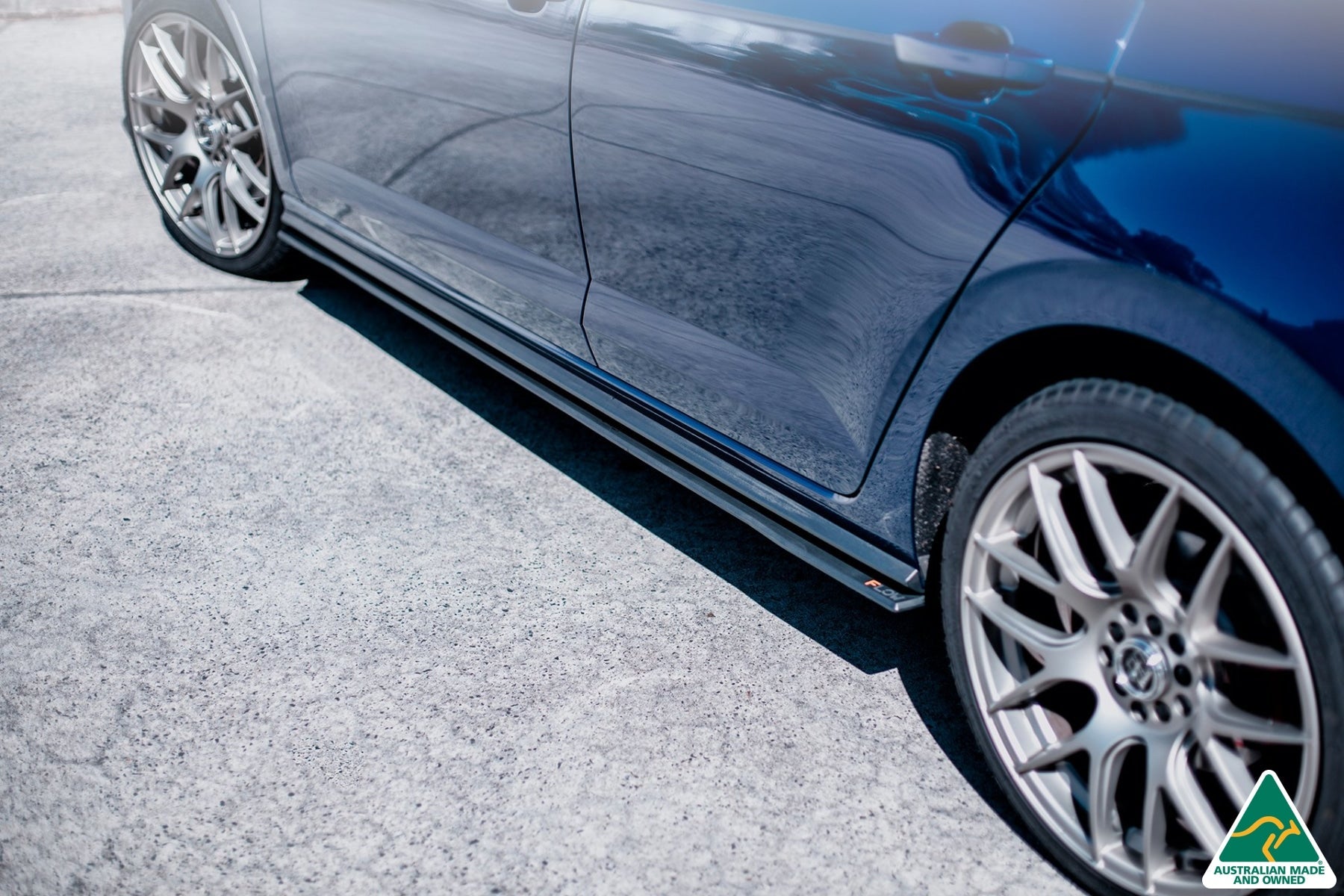 DEMO STOCK - AW Polo GTI Side Skirt Splitters (Pair) - TEXTURED MATTE BLACK