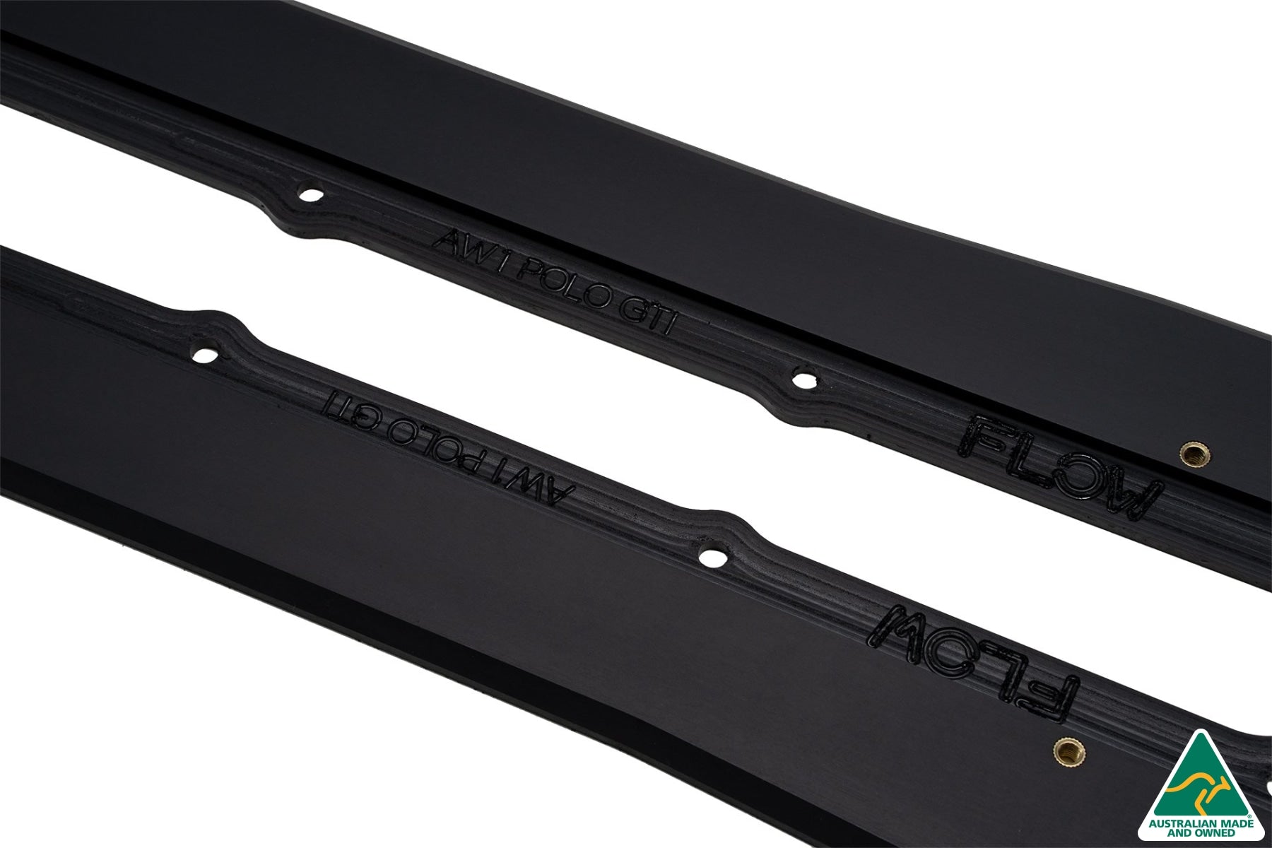 DEMO STOCK - AW Polo GTI Side Skirt Splitters (Pair) - TEXTURED MATTE BLACK