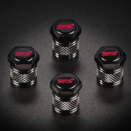 Genuine Accessories - STI Parts - Valve Cap Set for Subaru BRZ / Levorg / WRX & Other Models