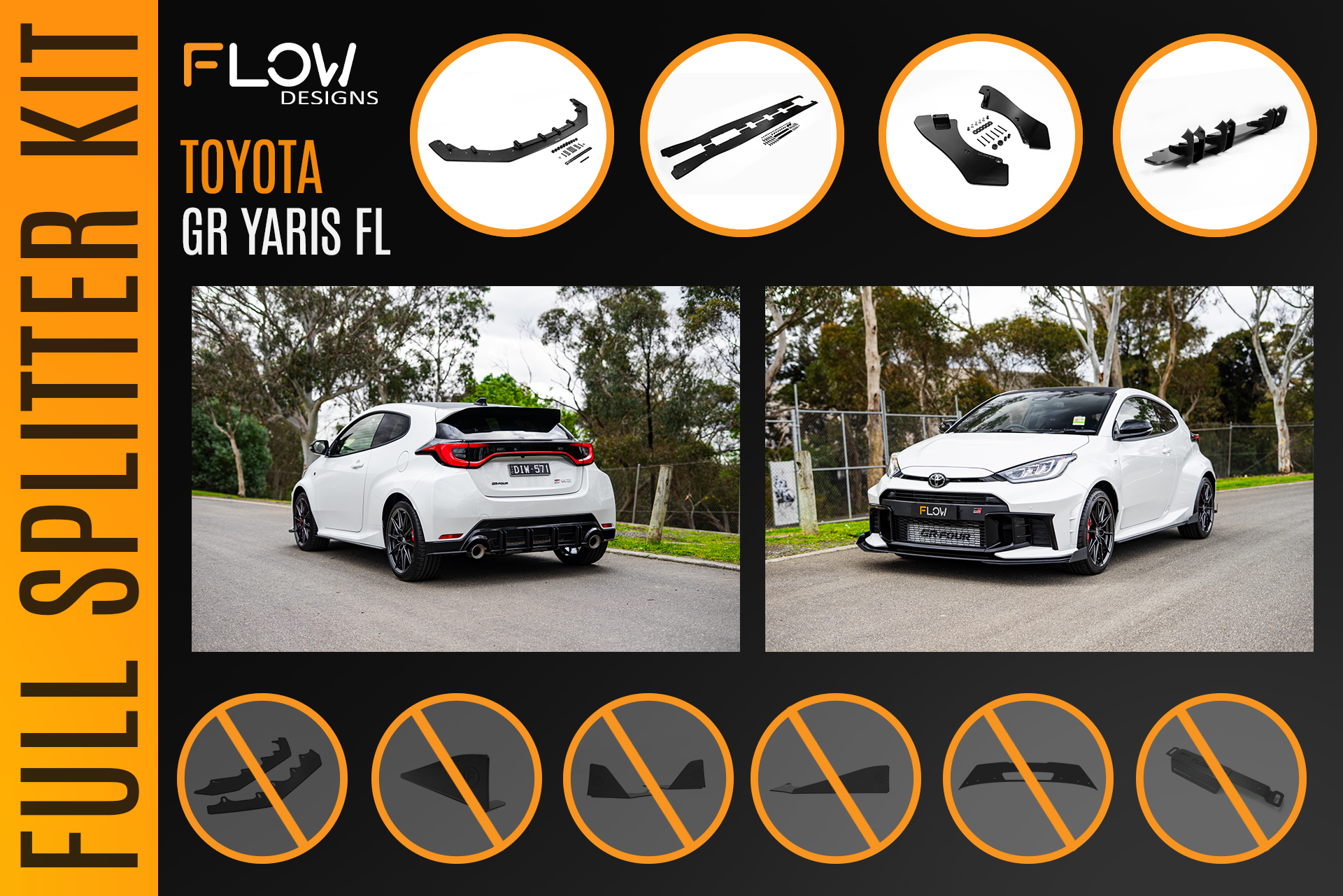 Toyota Yaris GR Gen2 2025 Full Lip Splitter Kit