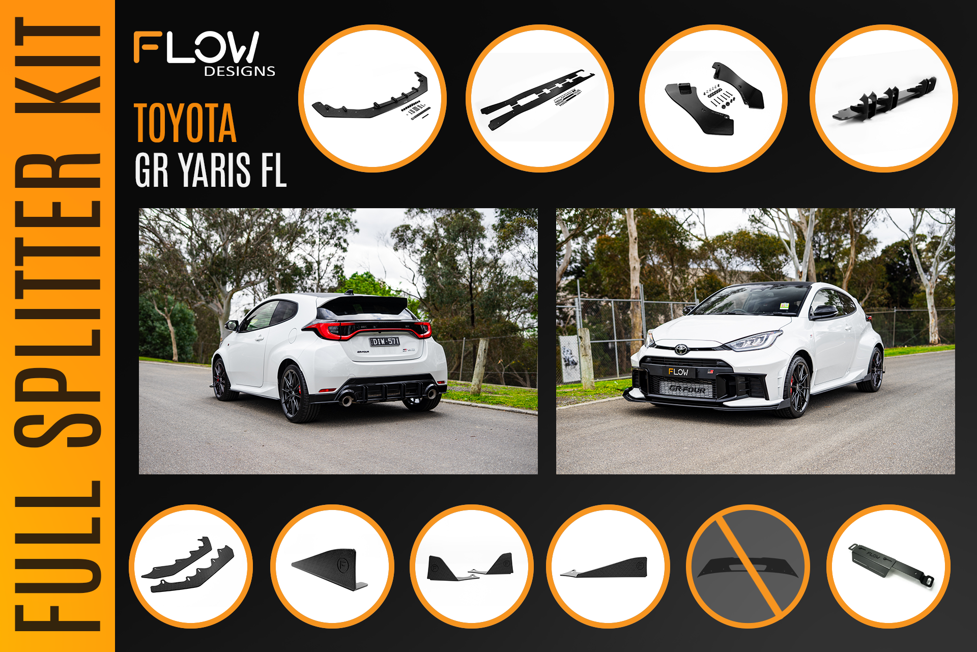 Toyota Yaris GR Gen2 2025 Full Lip Splitter Kit