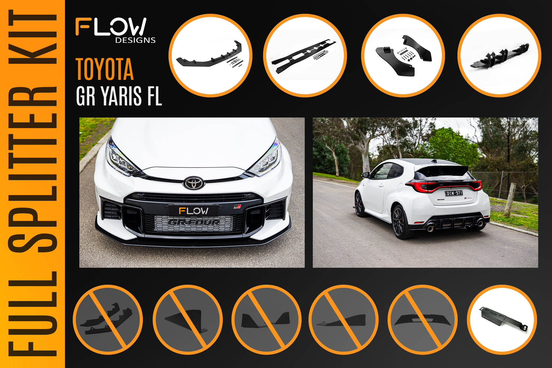 Toyota Yaris GR Gen2 2025 Full Lip Splitter Kit