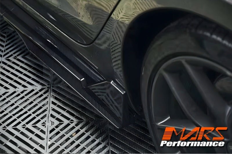 Carbon Print Aero DYNAMIC Bumper Splitters Lip Spoiler & Diffuser BodyKit for Tesla Model 3 2019 - 2023 - Mars Performance