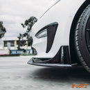 Gloss Black Aero DYNAMIC Lower Front Bumper bar Lip Spoiler BodyKit for Tesla Model 3 2019 - 2023 - Mars Performance