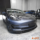 Gloss Black Aero DYNAMIC Lower Front Bumper bar Lip Spoiler BodyKit for Tesla Model 3 2019 - 2023 - Mars Performance