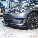 Gloss Black Aero DYNAMIC Lower Front Bumper bar Lip Spoiler BodyKit for Tesla Model 3 2019 - 2023 - Mars Performance