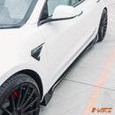 Gloss Black Aero DYNAMIC Lower Side Skirts Lip Spoiler BodyKit for Tesla Model 3 2019 - 2023 - Mars Performance