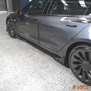 Gloss Black Aero DYNAMIC Lower Side Skirts Lip Spoiler BodyKit for Tesla Model 3 2019 - 2023 - Mars Performance