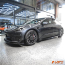 Gloss Black Aero DYNAMIC Lower Side Skirts Lip Spoiler BodyKit for Tesla Model 3 2019 - 2023 - Mars Performance