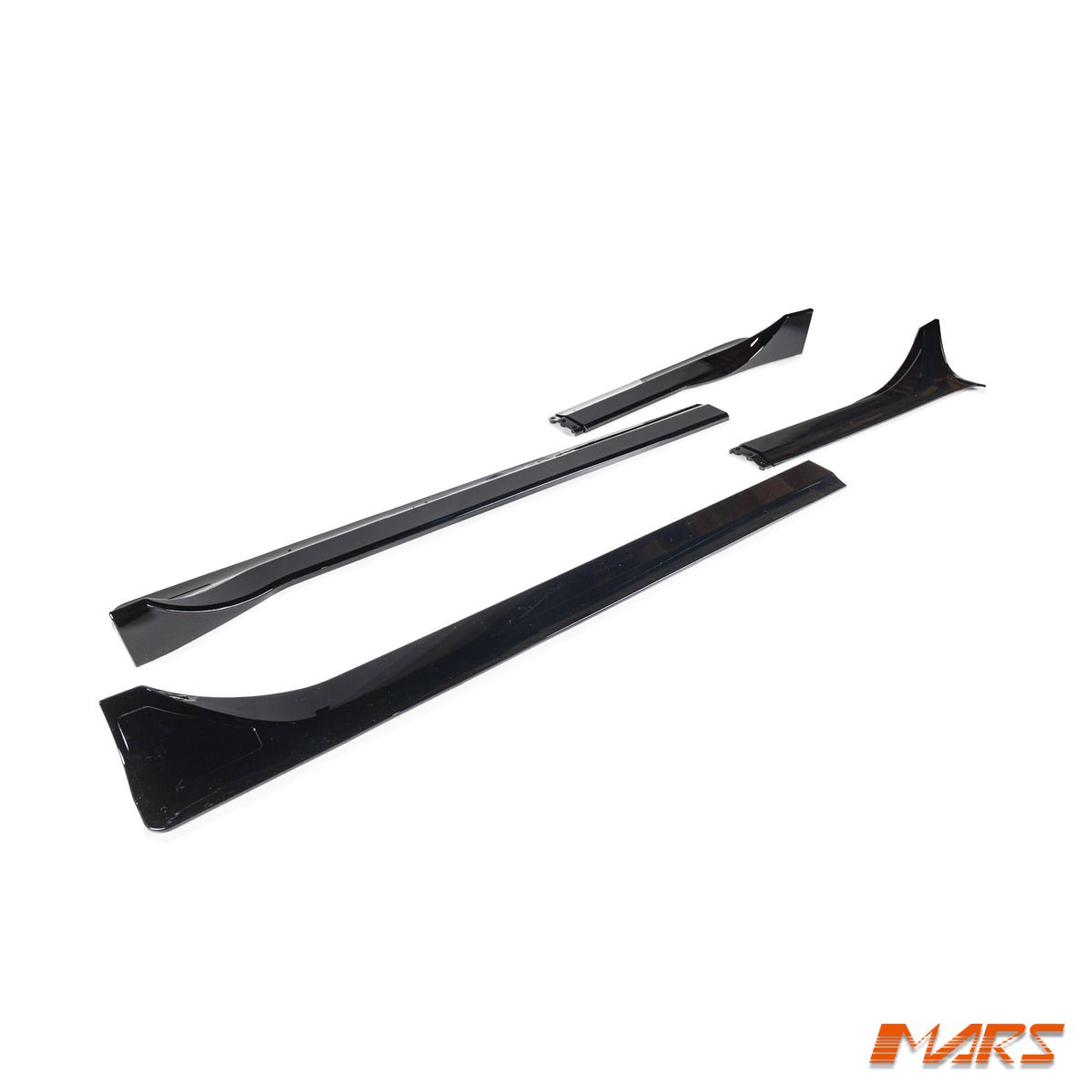 Gloss Black Aero DYNAMIC Lower Side Skirts Lip Spoiler BodyKit for Tesla Model Y 2022 - 2024 - Mars Performance