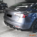 Gloss Black Aero DYNAMIC Rear Bumper Splitters Spoiler & Diffuser BodyKit for Tesla Model 3 2019 - 2023 - Mars Performance
