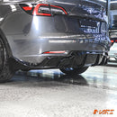 Gloss Black Aero DYNAMIC Rear Bumper Splitters Spoiler & Diffuser BodyKit for Tesla Model 3 2019 - 2023 - Mars Performance