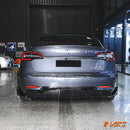 Gloss Black Aero DYNAMIC Rear Bumper Splitters Spoiler & Diffuser BodyKit for Tesla Model 3 2019 - 2023 - Mars Performance