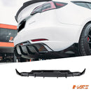 Gloss Black Aero DYNAMIC Rear Bumper Splitters Spoiler & Diffuser BodyKit for Tesla Model 3 2019 - 2023 - Mars Performance