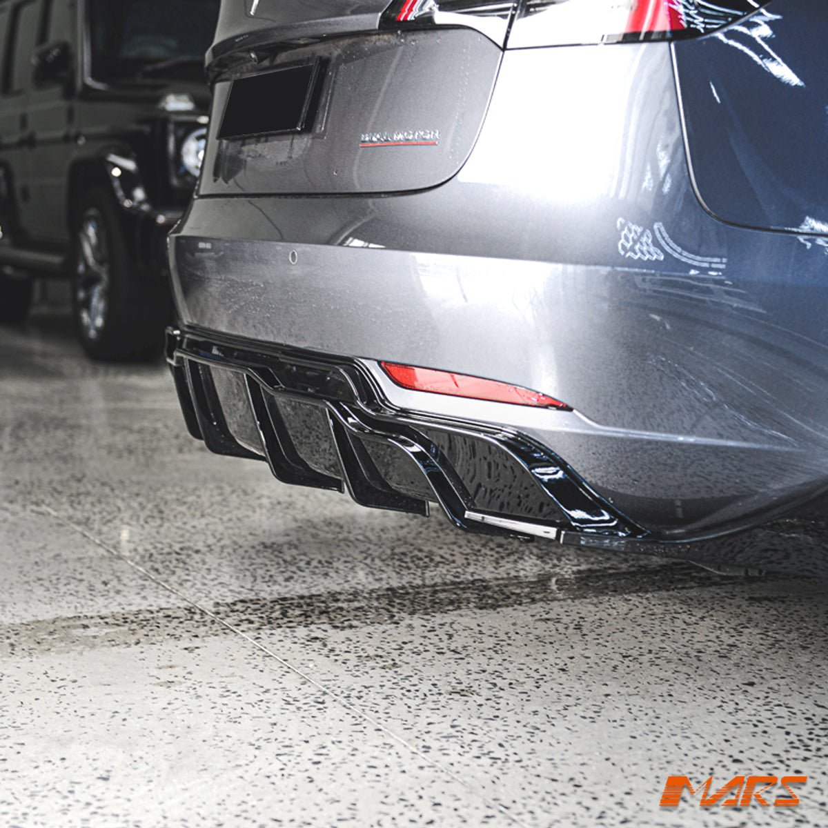 Gloss Black Aero DYNAMIC Rear Bumper Splitters Spoiler & Diffuser BodyKit for Tesla Model 3 2019 - 2023 - Mars Performance
