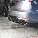 Gloss Black Aero DYNAMIC Rear Bumper Splitters Spoiler & Diffuser BodyKit for Tesla Model 3 2019 - 2023 - Mars Performance