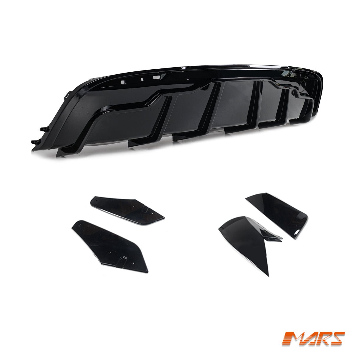 Gloss Black Aero DYNAMIC Rear Bumper Splitters Spoiler & Diffuser BodyKit for Tesla Model Y 2022 - 2024 - Mars Performance