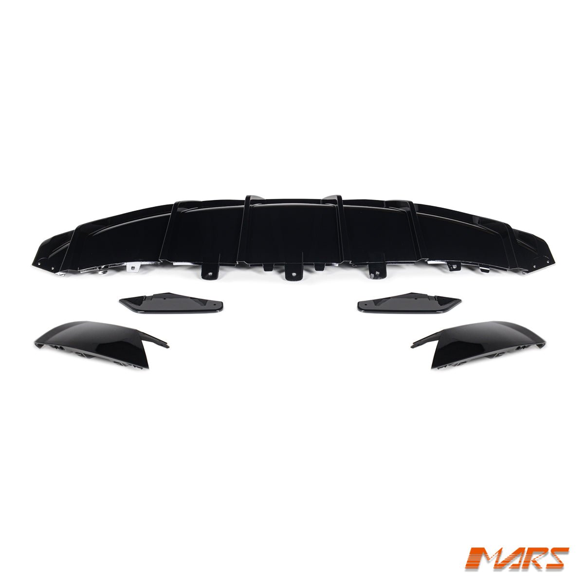 Gloss Black Aero DYNAMIC Rear Bumper Splitters Spoiler & Diffuser BodyKit for Tesla Model Y 2022 - 2024 - Mars Performance