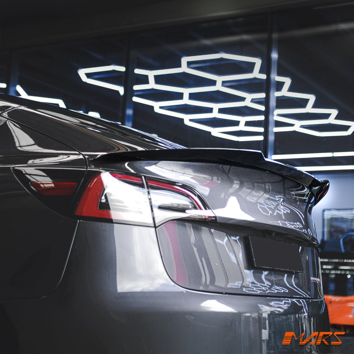Gloss Black Aero DYNAMIC Rear Trunk Boot lip Spoiler BodyKit for Tesla Model 3 2019 - 2023 - Mars Performance