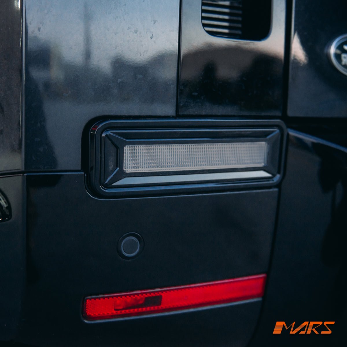High Power LED Reverse tail lights for Land Rover Defender L663 90 110 130 2020 - 2025 - Black Surround - Mars Performance