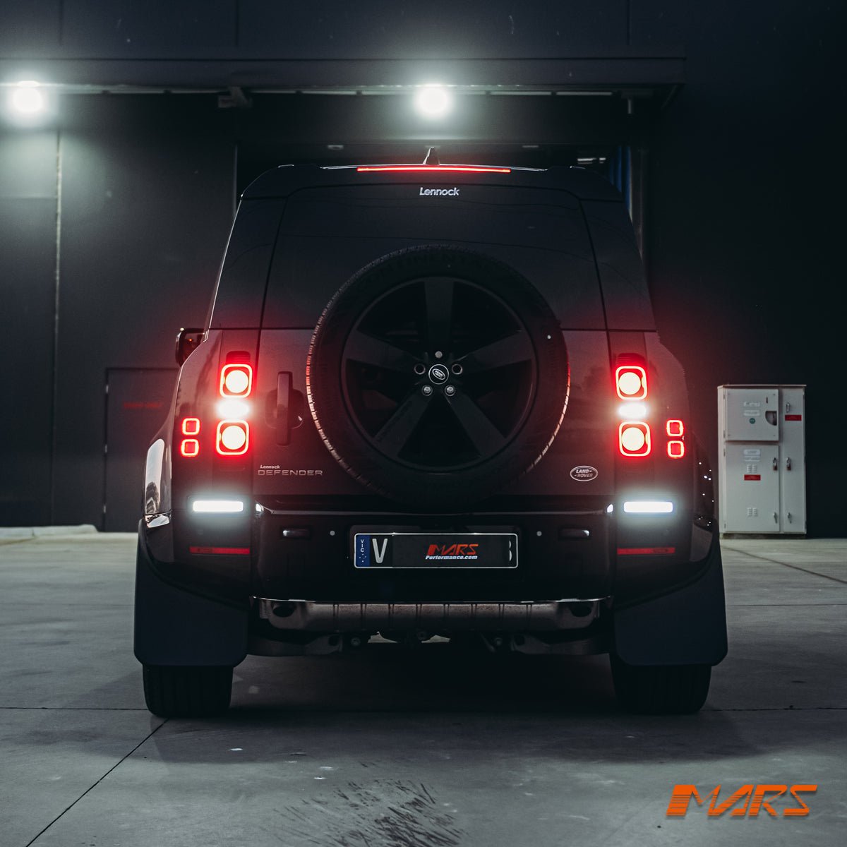 High Power LED Reverse tail lights for Land Rover Defender L663 90 110 130 2020 - 2025 - Black Surround - Mars Performance
