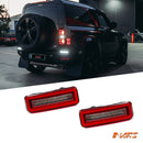 High Power LED Reverse tail lights for Land Rover Defender L663 90 110 130 2020 - 2025 - Red Surround - Mars Performance
