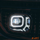 LED DRL & Fog lights with Gloss Black Mesh Bodykit for Land Rover Defender L663 90 110 130 2020 - 2025 - Mars Performance