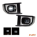 LED DRL & Fog lights with Gloss Black Mesh Bodykit for Land Rover Defender L663 90 110 130 2020 - 2025 - Mars Performance