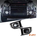 LED DRL & Fog lights with Gloss Black Mesh Bodykit for Land Rover Defender L663 90 110 130 2020 - 2025 - Mars Performance