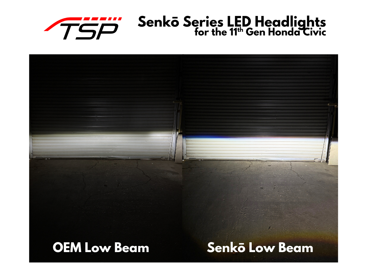 TSP Senkō Series Dynamic LED Sequential Turn Signal Headlights for Honda Civic (11th Gen) 2022-2026 & Type R (FL5) 2023-2027