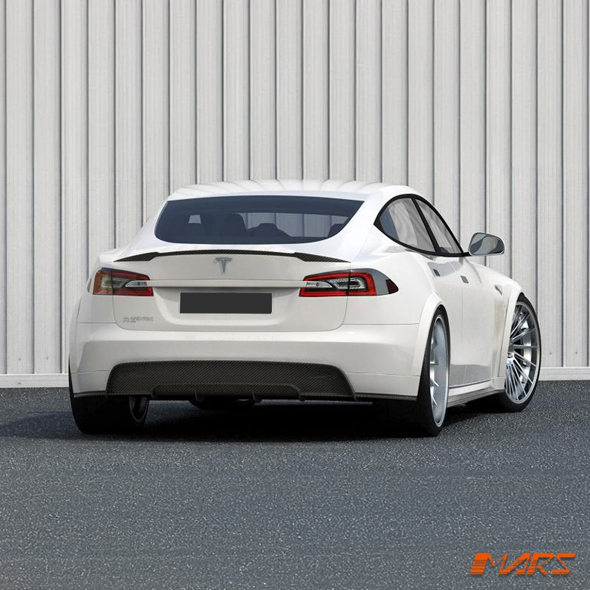 Revozport Style Carbon Fibre Rear trunk boot lip Spoiler Wing for Tesla Model S 2013 - 2018 - Mars Performance