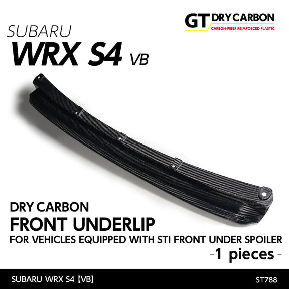 Axis Parts Dry Carbon Fibre Front Underlip (to suit STI Under Spoiler) for Subaru WRX (VB) 2022-2025