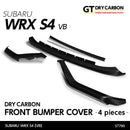 Dry Carbon Fibre Front Bumper Trim Covers (4-Piece) For Subaru WRX VB 2022+