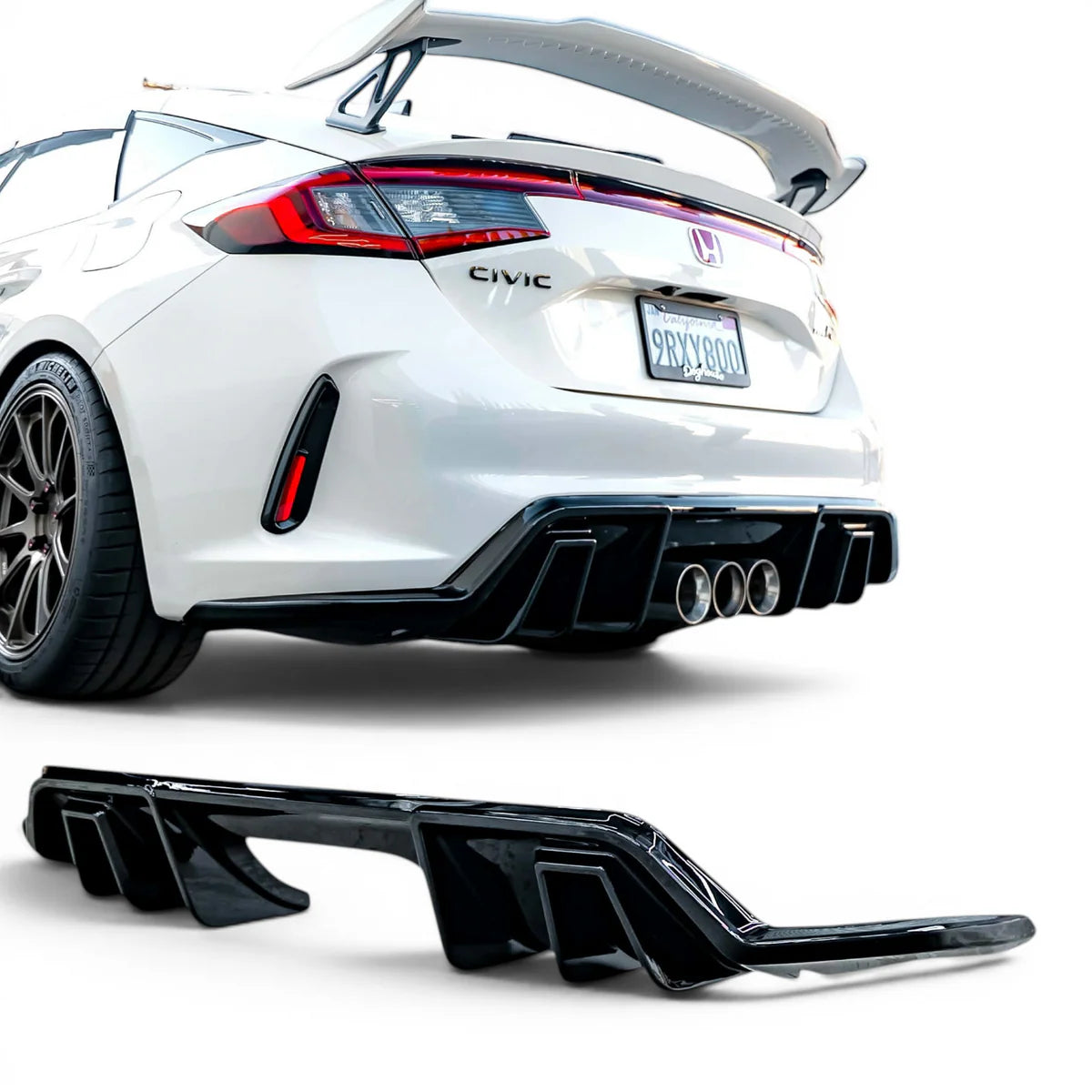 AFD Kogeki-Spec Rear Diffusers / Under Spoilers for Honda Civic Type R (FL5) 2023-2027