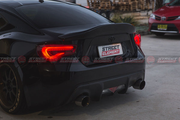 LEG SPORT Style Ducktail Spoiler For 2012-2020 Toyota 86/Subaru BRZ (BLACK D4S)