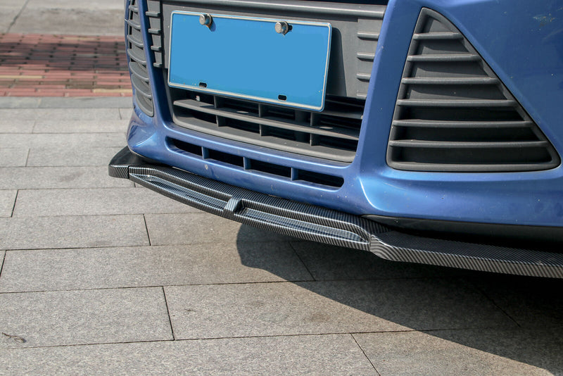 Street Design Front Lip For 2012-2018 Ford Focus MK3 Hatchback (GLOSS BLACK)