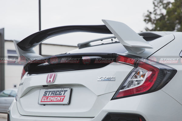 Type R Style Trunk Wing Spoiler For 2016-2020 Honda Civic HATCH (WHITE NH-883P)