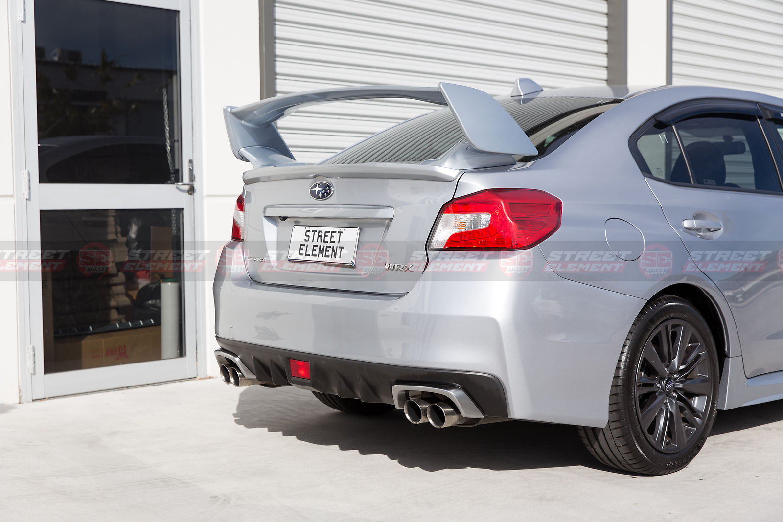 STI Style Exhaust Heat Surround/Heatshield For MY15-19 Subaru WRX/STI (BLACK)