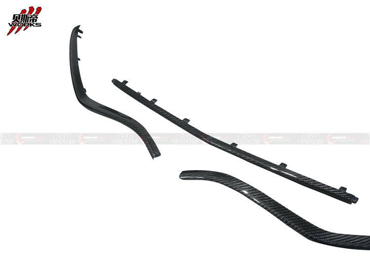 M-Benz W205/C205/C63S Euro-Spec Style Carbon Fibre Front Bumper Trim Replacement
