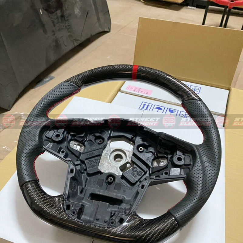 DMK Steering Wheel For 2019-2021 Toyota Supra GR (CARBON/LEATHER/RED STITCH) RED