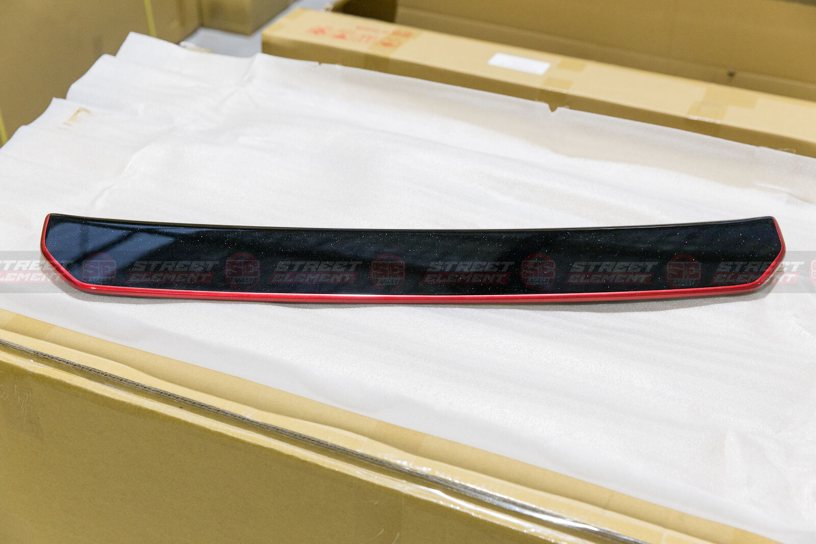 S-T Style Rear Under Diffuser For 2014-2020 Subaru WRX/STI V1 (RED ACCENT/BLACK)