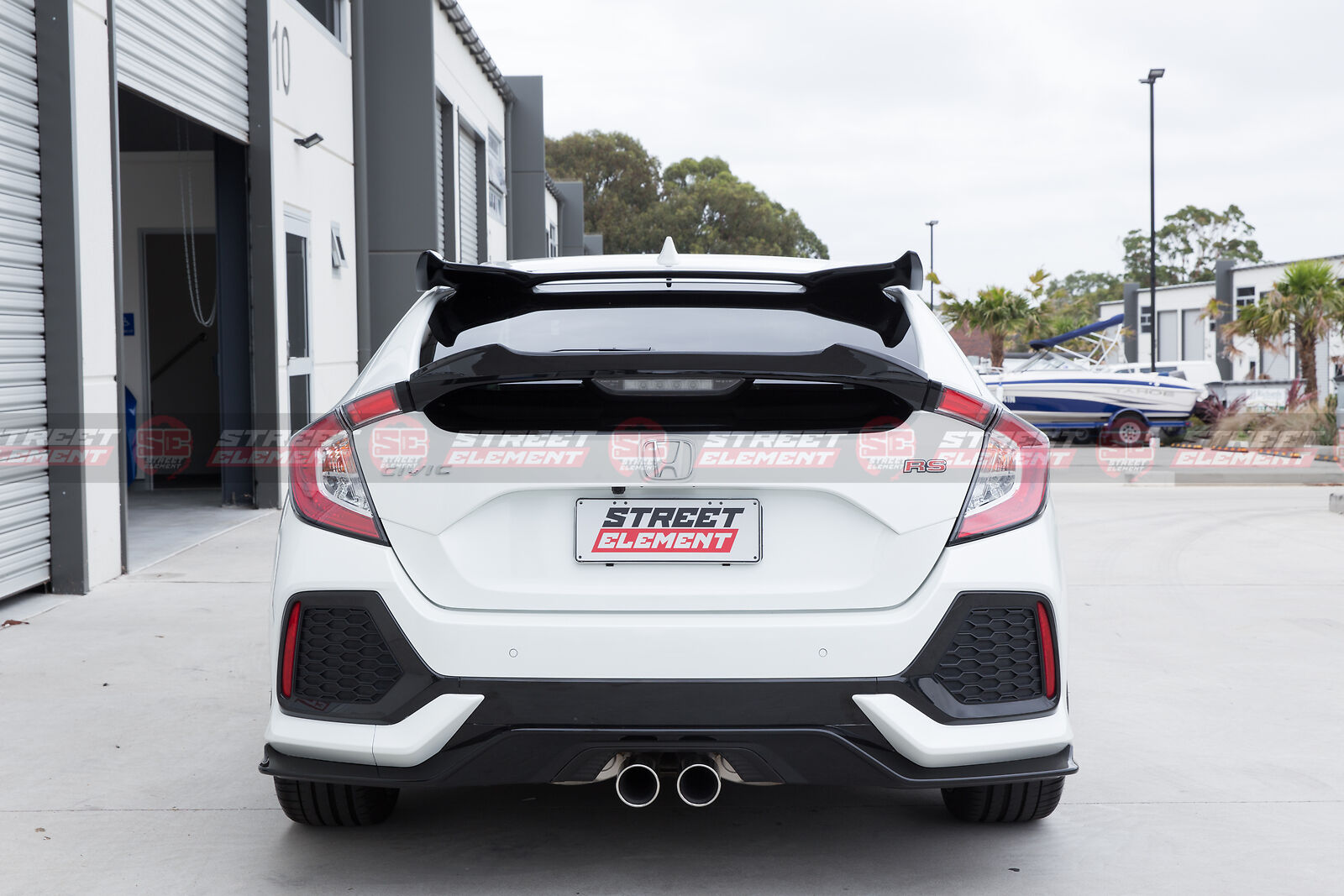 V1 Style Trunk Spoiler For 2016-2020 Honda Civic 10TH HATCHBACK (GLOSS BLACK)