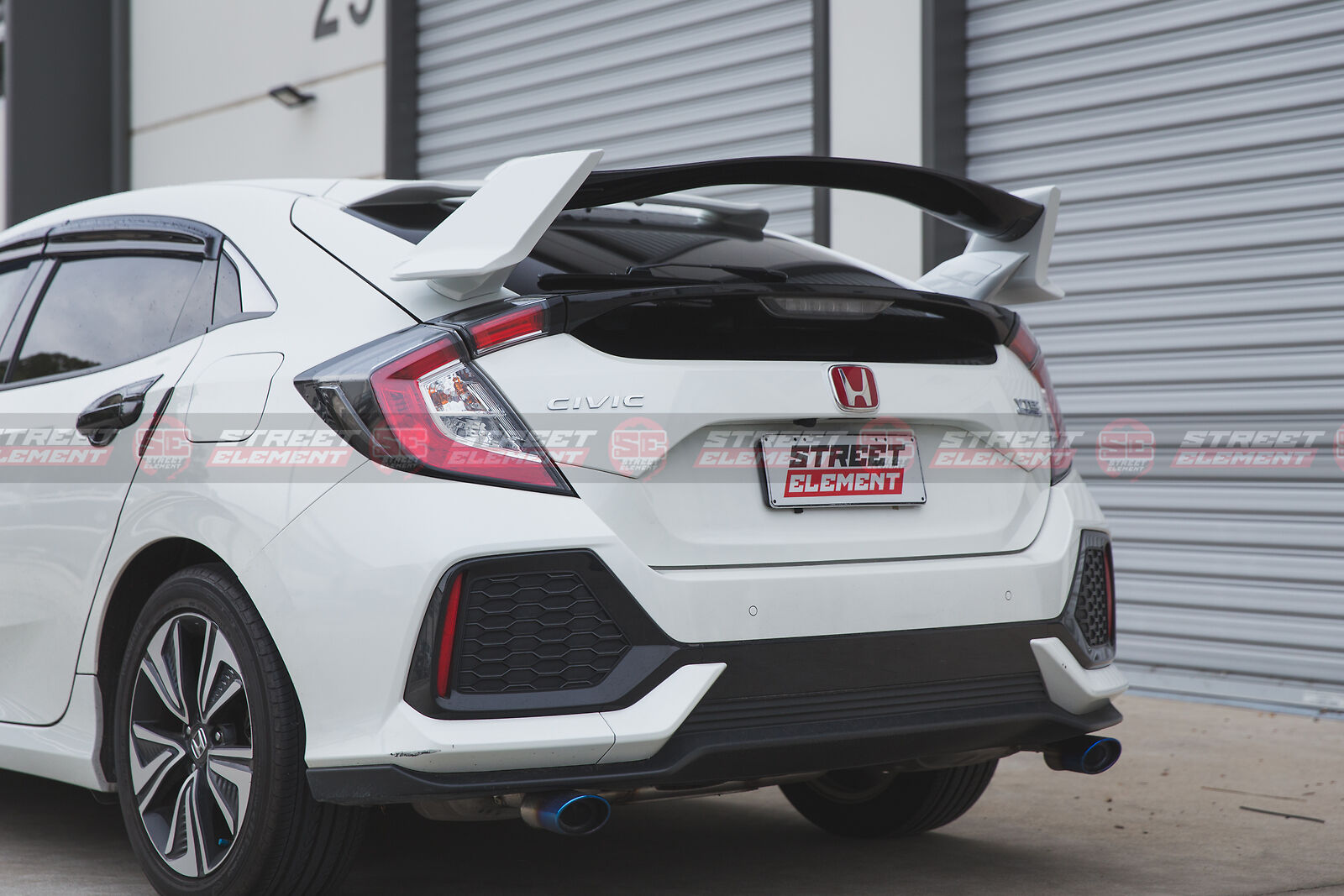 TYPE R Style Trunk Wing Spoiler For 2016-2020 Honda Civic HATCH (WHITE NH-788P)