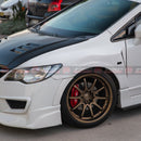 STREET ELEMENT FEEL'S Style Front Fenders & Add-On For 2007-2011 Honda FD2 Civic Type R [Unpainted]