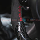 Steering Wheel For 2008-2013 Subaru Impreza WRX/STI (CARBON/LEATHER/RED STITCH)