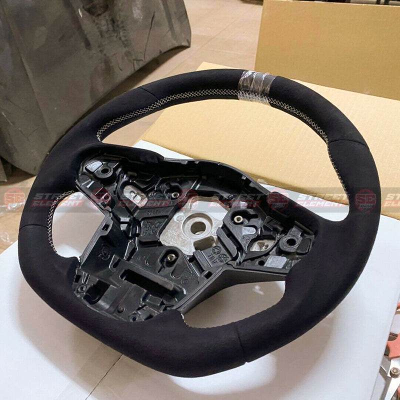 DMK Steering Wheel For 2019-2021 Toyota Supra GR (SUEDE/SUEDE/SILVER STITCHING)B